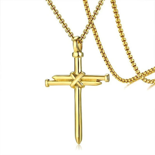 Sacred Nail Cross Pendant GOLD