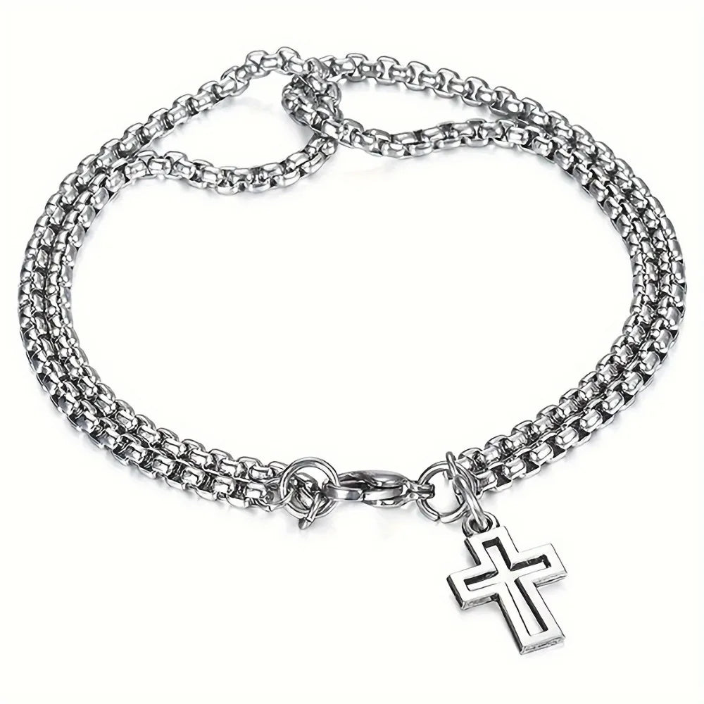 Titan Titanium Cross Men's Bracelet